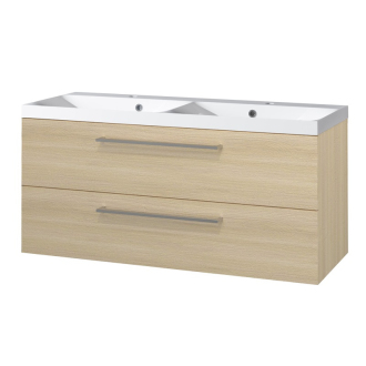 Bino skříňka,umyvadlo z lit. mram,1210x578x460 mm,spodní, dub Sand Barbera,2zásuvky CN633M