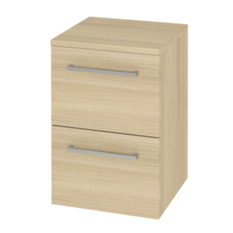 Bino, skříňka, závěsná 325x495x330 mm, spodní, dub Sand Barbera, 2 zásuvky CN634