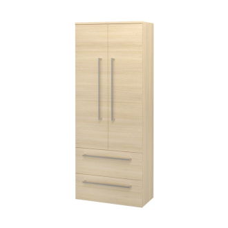 Bino koupelnová skříňka, závěsná bez nožiček, dub Sand Barbera, 651x1630x330 mm CN639