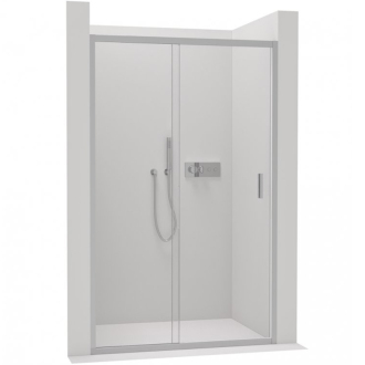 CERANO Sprchové posuvné dveře Varone LINE L/P chrom, transparent sklo 130x195