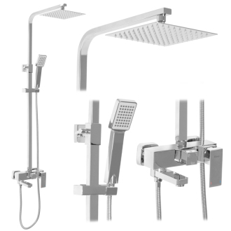 Rea sprchový set s baterií a dešťovou sprchou UltraSlim 20 Navaro REA-P0802
