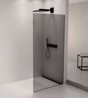 ARCHITEX sada pro uchycení skla, podlaha-stěna, 1610x2105mm, černá mat