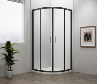 Sprchový kout čtvrtkruh 80x80 cm Polysan Easy Black EL2515B