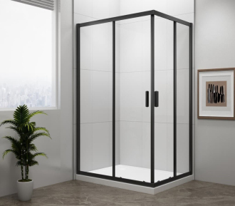 Sprchový kout obdélník 80x90 cm Polysan Easy Black EL5315B