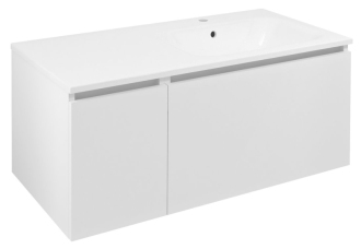 LOREA skříňka s umyvadlem 101x46x51,5cm (30+70 cm), pravá, bílá mat LE070-3131-R-01