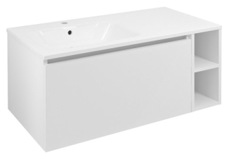 LOREA skříňka s umyvadlem 101x46x51,5cm (80+20cm), levá, bílá mat LE080-3131-L-01