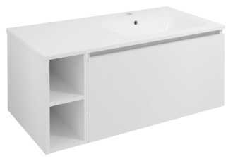 LOREA skříňka s umyvadlem 101x46x51,5cm (20+80 cm), pravá, bílá mat LE080-3131-R-01