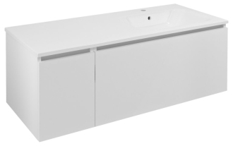 LOREA skříňka s umyvadlem 121x46x51,5cm (30+90 cm), pravá, bílá mat LE090-3131-R-01