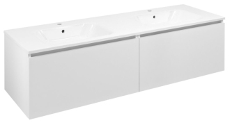 LOREA skříňka s dvojumyvadlem 141x46x51,5cm (70+70cm), bílá mat LE070-3131-01