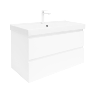 Koupelnová skříňka s umyvadlem SAT B-Way 1 99x50x45 cm bílá lesk BWAY2100WU1BBI