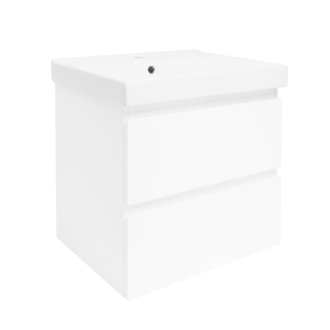 Koupelnová skříňka s umyvadlem SAT B-Way 1 59x50x45 cm bílá lesk BWAY260WU1BI