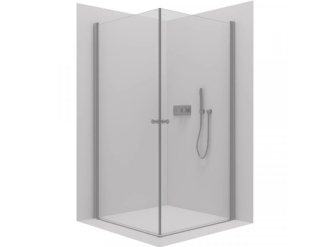 CERANO Sprchový kout Antelo Duo L/P chrom, transparent sklo 100x70 křídlový