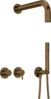 Deante Horizontal podomítkový sprchový set s hlavovou sprchou kartáčovaný bronz NQS_C0XK