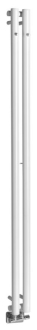 PILON otopné těleso 122x1800mm, se dvěma háčky pro ručník, bílá mat