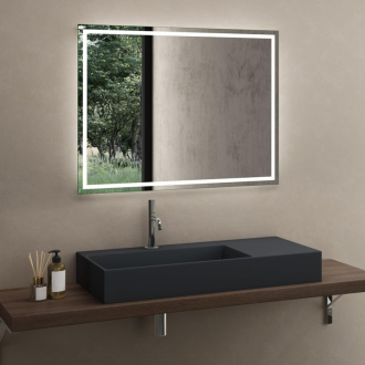 REA Archi umyvadlo na desku - konglomerát, 75cm, šedá matná  REA-U4303