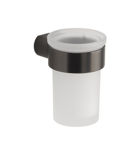 PIRENEI sklenka, mléčné sklo, gun metal PI1081 58189