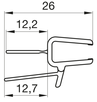 RONAL 52203U2.KD.1000.F  vodorovné těsnění