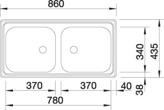 Blanco TOP EZ 8x4 dřez vestavný nerez přírodní lesk nerez 500 372