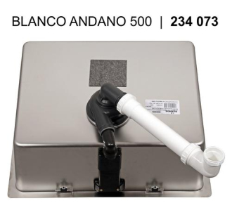 Blanco ANDANO 500-IF dřez vestavný/do roviny hedvábný lesk nerez 522 965