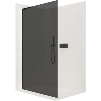 CERANO Sprchová zástěna Walk-in Onyx L/P L-levá  černá mat, grafitové sklo 70x200
