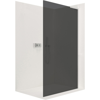 CERANO Sprchová zástěna Walk-in Onyx L/P L-pravá  chrom, grafitové sklo 140x200
