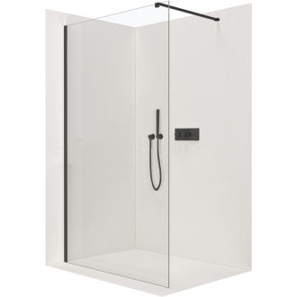 CERANO Sprchová zástěna Walk-in Onyx L/P  černá mat, transparent sklo 140x200