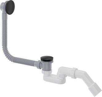 Deante Sifon pro vanu s výpustí pop-up s přepadem černý NHC_N57B