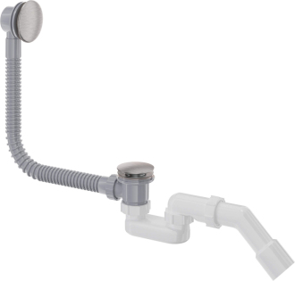 Deante Sifon pro vanu s výpustí pop-up s přepadem kartáčovaná ocel NHC_F57B