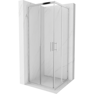 MEXEN RIO sprchový kout čtverec 80x80x190 cm 5mm chrom-čiré 860-080-080-01-00