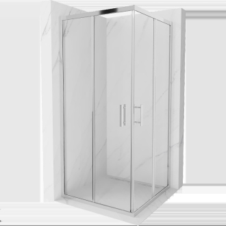 MEXEN RIO sprchový kout čtverec 90x90x190 cm 5mm chrom-čiré 860-090-090-01-00