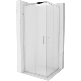 MEXEN RIO sprchový kout čtverec 80x80x190 cm 5mm chrom-satén 860-080-080-01-30