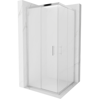 MEXEN RIO sprchový kout čtverec 90x90x190 cm 5mm chrom-satén 860-090-090-01-30