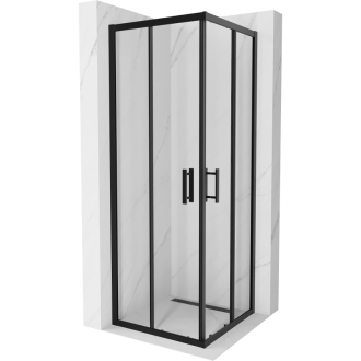 MEXEN RIO sprchový kout čtverec 70x70x190 cm 5mm černá-čiré 860-070-070-70-00