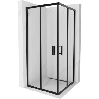 MEXEN RIO sprchový kout čtverec 90x90x190 cm 5mm černá-čiré 860-090-090-70-00