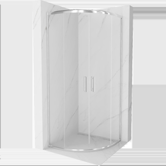 MEXEN RIO sprchový kout čtvrtkruh 80x80x190 cm 5mm chrom-čiré 863-080-080-01-00