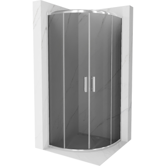 MEXEN RIO sprchový kout čtvrtkruh 70x70x190 cm 5mm chrom-kouřové 863-070-070-01-40