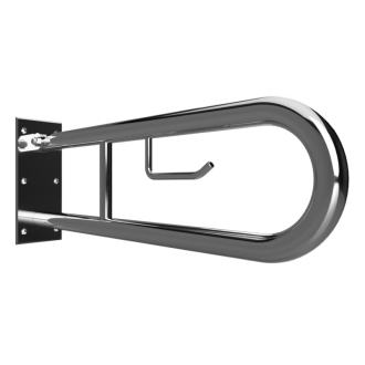 BEMETA HELP: Sklopný úchyt ve tvaru U s držákem TP, 600 mm, nerez 301102271