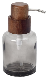 FIGO dávkovač mýdla na postavení 300ml, kouřové sklo/dřevo 8387 58688