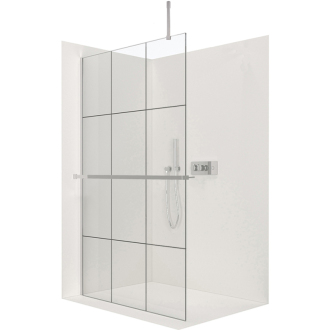 CERANO Sprchová zástěna Walk-in Onyx Top Cube L/P +držák chrom, industriální sklo 160x200