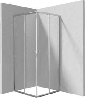 Deante CILANTRO čtvercová sprchová kabina, čiré sklo, 80 cm KYL_042K