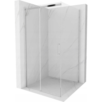 Mexen Omega výsuvný sprchový kout 100 x 100 cm, transparentní, chrom - 825-100-100-01-00