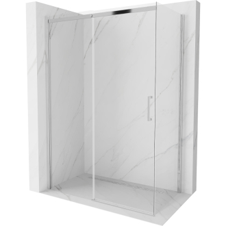 Mexen Omega výsuvný sprchový kout 140 x 80 cm, transparentní, chrom - 825-140-080-01-00