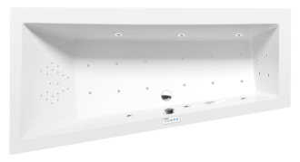 ANDRA L hydromasážní vana, 180x90x45cm, Highline Hydro-Air, chrom 56841