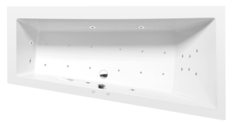 ANDRA R hydromasážní vana, 180x90x45cm, Attraction Hydro-Air, chrom 56845