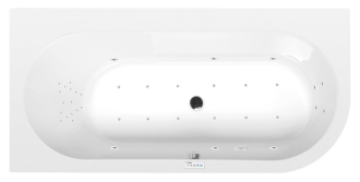 ASTRA L hydromasážní vana, 165x80x48cm, Highline Hydro-Air, chrom 56853