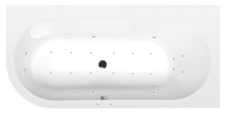 ASTRA R hydromasážní vana, 165x80x48cm, Active Hydro-Air, chrom 56855