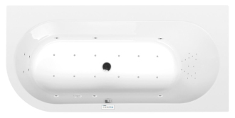 ASTRA R hydromasážní vana, 165x80x48cm, Highline Hydro-Air, chrom 56859