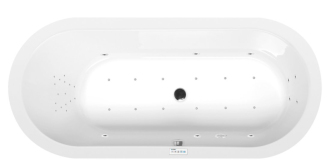 ASTRA O hydromasážní vana, 165x75x48cm, Highline Hydro-Air, chrom 56871