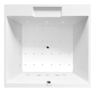 CAME hydromasážní vana, 175x175x50cm, Highline Hydro-Air, chrom 56883