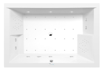 DUPLA hydromasážní vana, 180x120x54cm, Highline Hydro-Air, chrom 56937